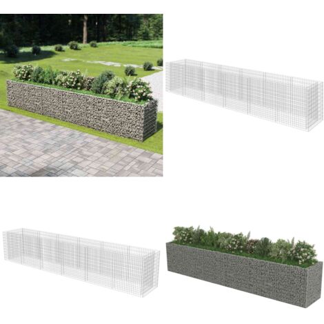 Arriate de gaviones de acero 540x90x100 cm - Gaviones de acero - Bordes para jardín