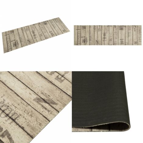 Alfombra de cocina lavable terciopelo estampado valla 45x150 cm - Alfombra lavable - Alfombra de terciopelo