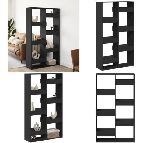 Separador de ambientes madera ingeniería negro 100x33x175 cm - Estantería de madera - Estantería de oficina