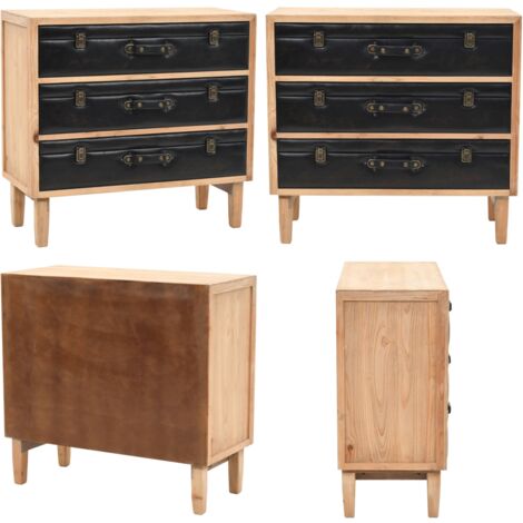 Cajonera de madera maciza de abeto 80x36x75 cm - Mueble de cajones - Cajón de abeto