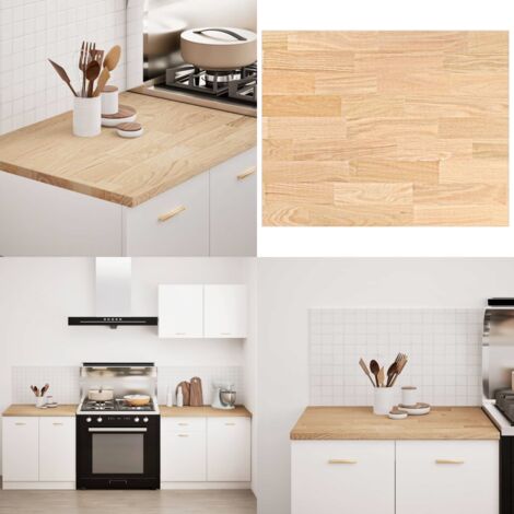 Encimera de cocina rectangular madera maciza roble - Encimera de roble - Encimera de madera