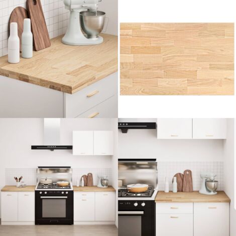 Encimera de cocina rectangular madera maciza roble - Encimera de roble - Encimera de madera