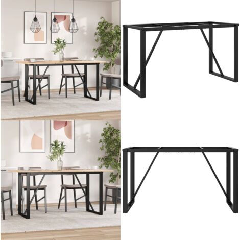 Patas de mesa de comedor estructura O acero 140x60x73 cm - Mesa de comedor - Estructura en forma de O