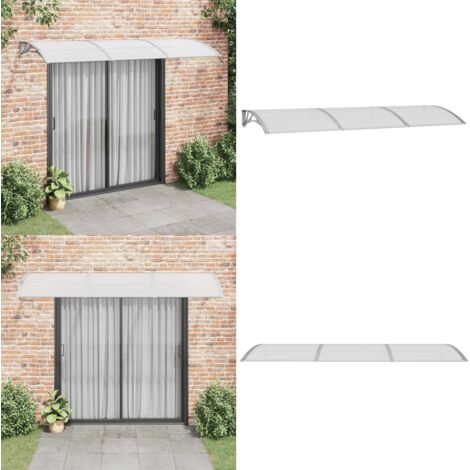 Marquesina de puerta policarbonato gris 300x100 cm - Marquesina de entrada - Protección de puerta