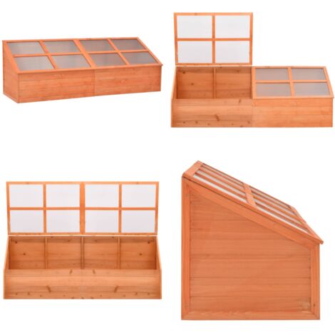 Invernadero de madera 180x57x62 cm - Invernadero de jardín - Protección contra heladas