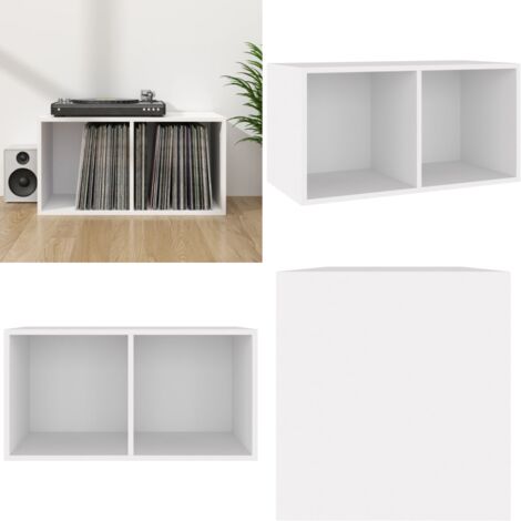 Caja para discos de vinilo madera contrachapada 71x34x36 cm - Caja para discos - Mueble para vinilos