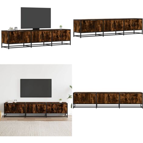 Mueble para TV madera de ingeniería roble ahumado 180x35x41 cm - Madera de ingeniería - Muebles de TV