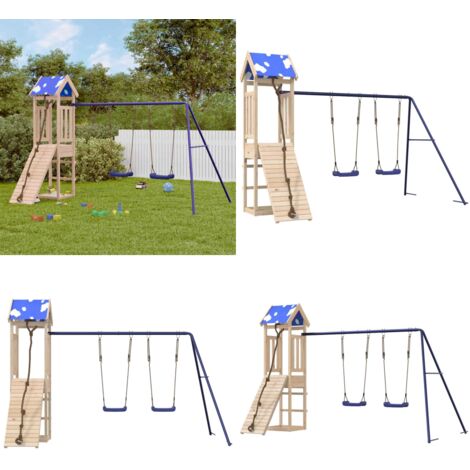 Parque infantil de exterior de madera maciza de pino - Parque de juegos - Juegos al aire libre