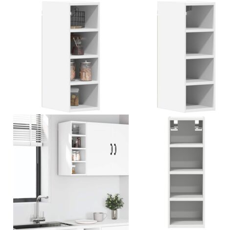 Armario colgante "Riga" blanco 20x29,5x60 cm madera de ingeniería - Armario de pared cocina - Almacenamiento cocina
