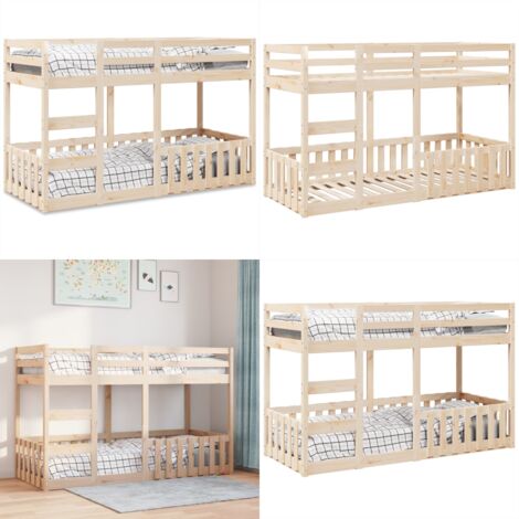 Litera de madera maciza de pino 90x190 cm - Litera de pino - Litera para niños