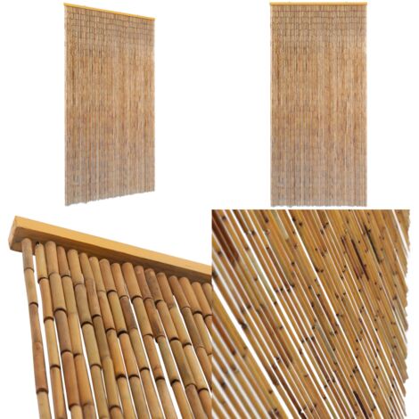 Cortina de bambú para puerta contra insectos 100x220 cm - Insectos - Puerta
