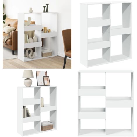 Separador de ambientes madera ingeniería blanco 100x33x115 cm - Separador de ambientes - Estantería de madera