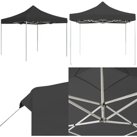 Carpa plegable profesional de aluminio gris antracita 2x2 m - Carpa para fiestas - Carpa de aluminio