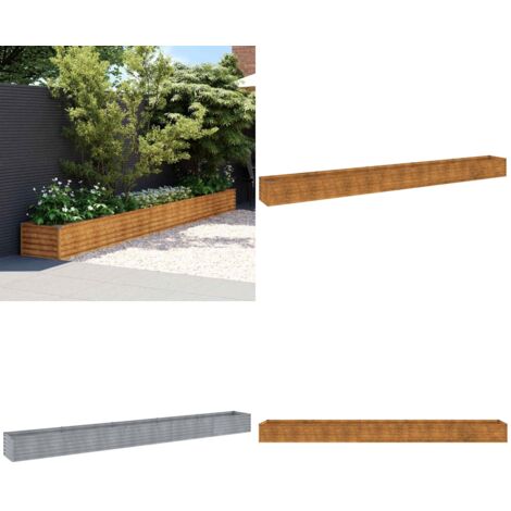 Jardinera elevada 482x50x36 cm acero corten - Acero corten - Maceta elevada