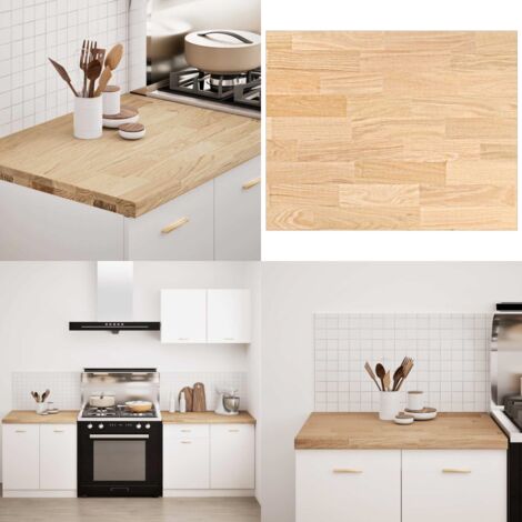 Encimera de cocina rectangular madera maciza roble - Encimera de madera - Roble