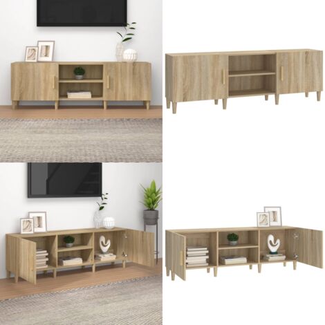 Mueble para TV madera contrachapada roble sonoma 150x30x50 cm - Mueble de TV - Mueble de madera