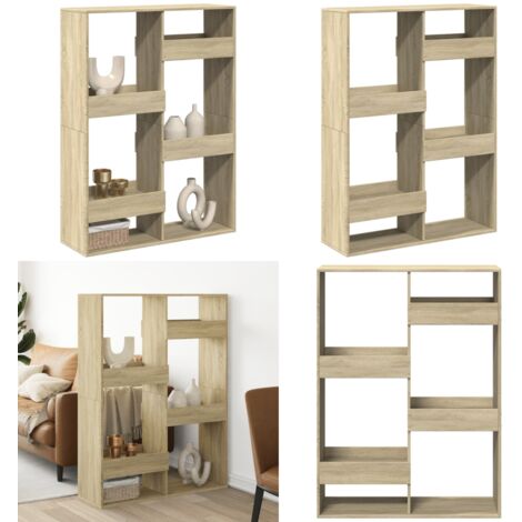 Separador de ambientes madera roble Sonoma 100x33x135 cm - Estantería de madera - Estantería de oficina