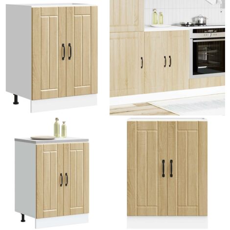 Mueble bajo fregadero Lucca madera contrachapada roble sonoma - Cocina - Almacenamiento