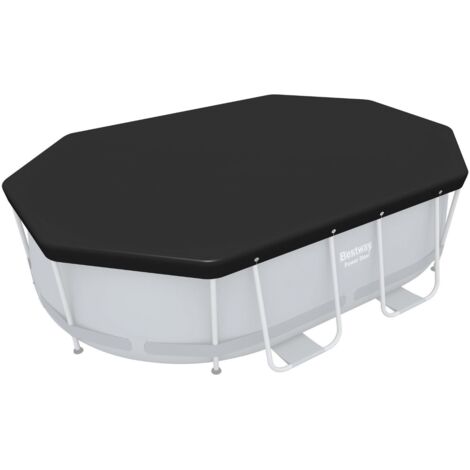 COBERTOR DE PVC PARA PISCINA OVAL DE PARED METALICA 305X184X100 CM - 58424