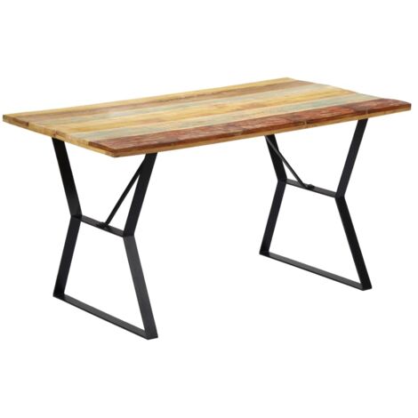 Mesa de comedor 140x80x76 cm de madera masiva (1/5)
