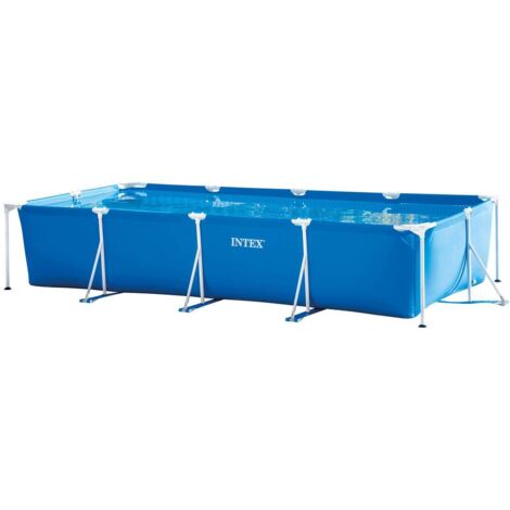 Kit de piscina tubular rectangular 4,5 x 2,2 x 0,84m azul - Intex (1/10)