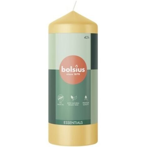 Vela de pilar Bolsius Selgros111 - Avena beige, 42 horas de duración