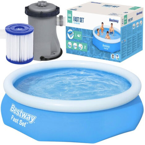 BESTWAY Piscina Redonda Fast Set con Depuradora 305x76 3638 L 57270 (1/5)