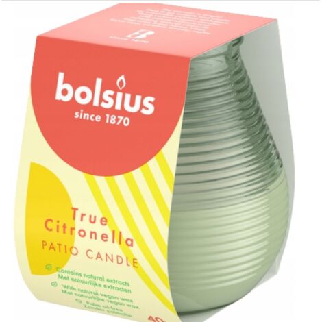 Vela de citronela BOLSIUS para patio, 40 h, verde, antimosquitos (1/2)