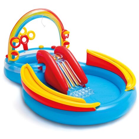 Piscina inflable Rainbow Ring Play Center 297x193 x135cm 57453NP INTEX