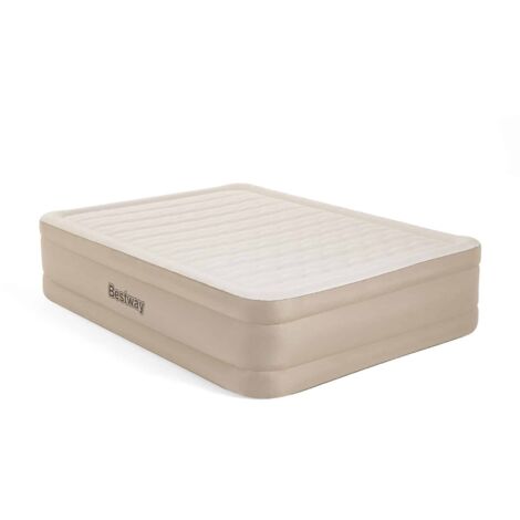 Cama Hinchable Doble Bestway 203x152x46 cm Inflador Integrado Fortech Beige (1/5)