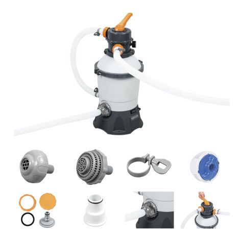 Depuradora de Arena Bestway Flowclear 3028 l/h Conexión Adaptador 32mm - 58515 Bomba Filtro de Arena Uso en Piscinas de 1.100 a 18.100 litros Enchufe GFCI (1/5)