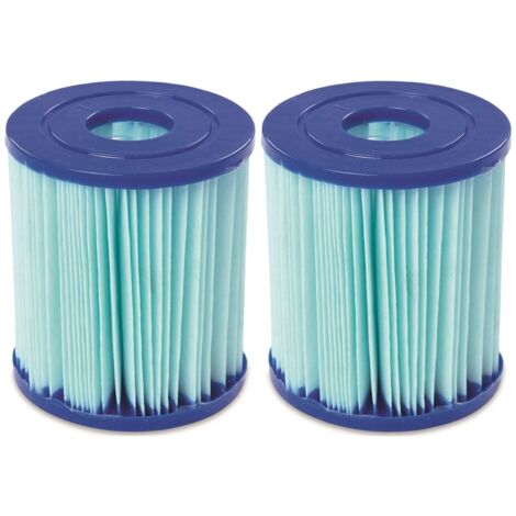 Pack 2 Filtros de Agua para Depuradora de Cartucho Tipo I Anti-Microbial Bestway de 1.249 litros/hora (1/4)