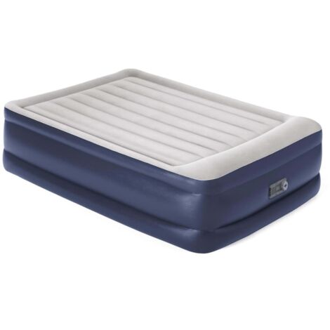 Cama Hinchable Doble Bestway 203x152x53 cm Inflador Integrado Gris (1/5)