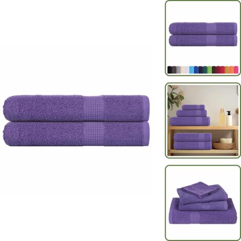 Igienico - vidaXL Asciugamani per sauna FROGN 2 pezzi Viola 80x200 cm 360 g/m² - Sauna