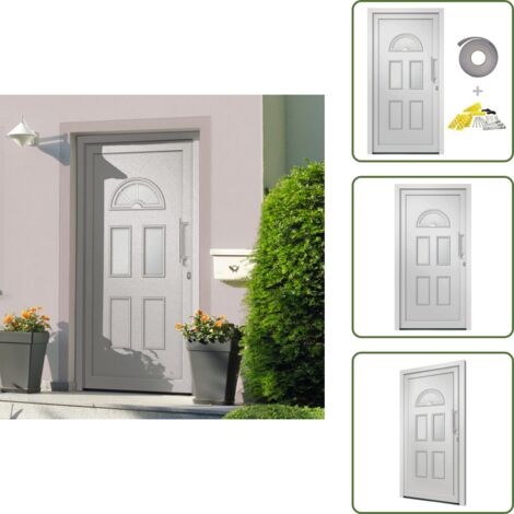 Design elegante - vidaXL Porta di Ingresso Bianca 98x198 cm - Dimensioni 98 x 198 cm