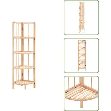 Scaffale per oggetti - vidaXL Scaffale ad Angolo in Legno di Cedro 27x27x110 cm - Scaffale per libri