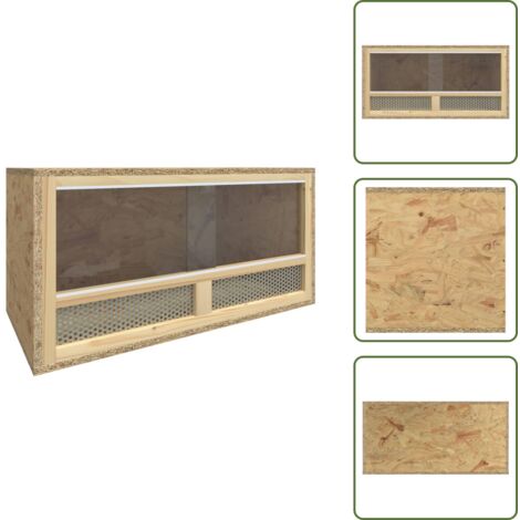 Terrario in legno multistrato - vidaXL Terrario in Legno Multistrato 60x30x30 cm - Terrario con vetro