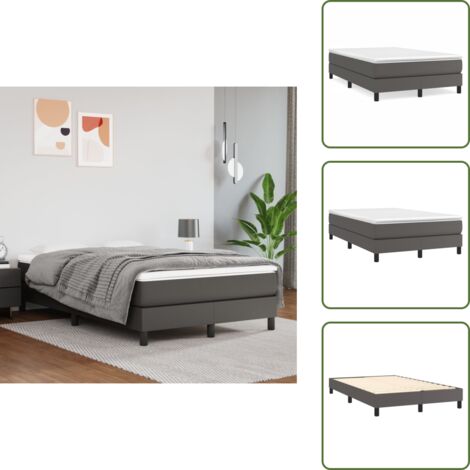 Letto a molle con doghe in compensato - vidaXL Struttura Letto a Rete a Molle Grigio 120x200 cm in Similpelle -