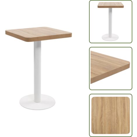 Tavolo da ristorante - vidaXL Tavolo da Bistrot Marrone Chiaro 50x50 cm in MDF - Tavolo da bar