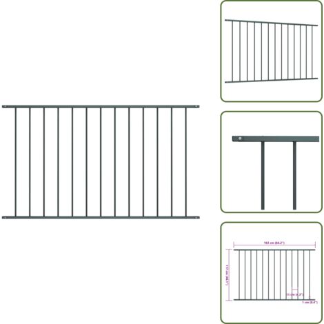 Recinzione antracite - vidaXL Pannello di recinzione Woerden in acciaio verniciato a polvere 1,7x1,17 m antracite - Recinzione anti-intrusione