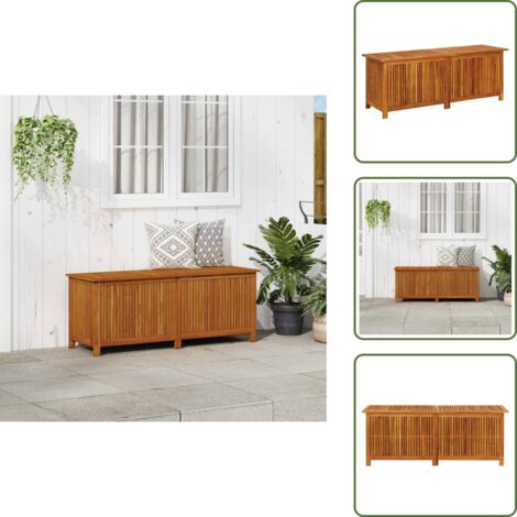 Contenitore per cuscini - vidaXL Contenitore da Giardino 150x50x58cm in Legno Massello di Acacia - Contenitore per coperte