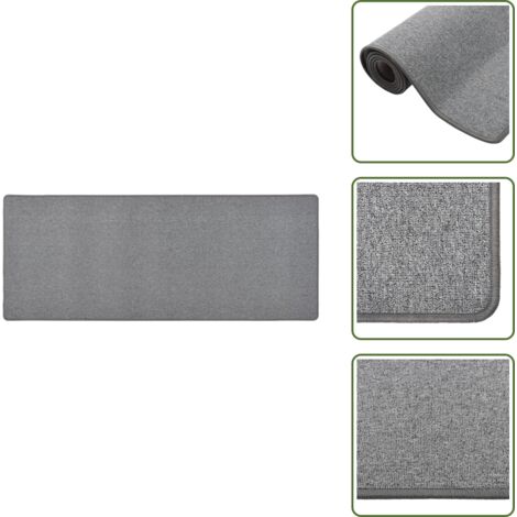 Tappeto fonoassorbente - vidaXL Tappeto Corsia Grigio Scuro 80x200 cm - Tappeto in polipropilene