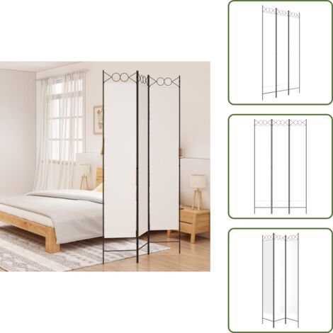 Divisore per camera da letto - vidaXL Divisorio a 3 Pannelli bianco 120x220 cm in Tessuto - Divisore per privacy