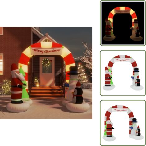 Ingresso ad arco - vidaXL Ingresso ad Arco Gonfiabile con LED 260 cm - Decorazione esterna