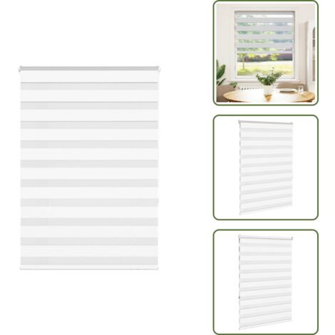 Protezione solare - vidaXL Tenda a Rullo Zebra Larghezza Tessuto 95,9 cm Poliestere - Tenda da finestra