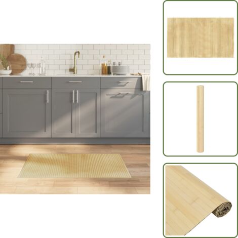 Tappeto per soggiorno - vidaXL Tappeto Rettangolare Naturale Chiaro 60x100 cm in Bambù - Tappeto per interni