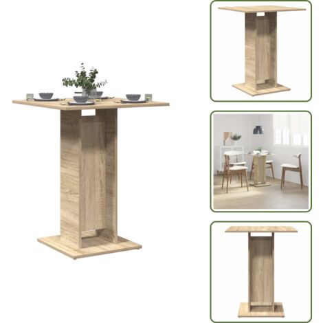Tavolo Rovere Sonoma - vidaXL Tavolo da Bistrot Rovere Sonoma 60x60x75 cm Legno Multistrato - Tavolo in truciolato