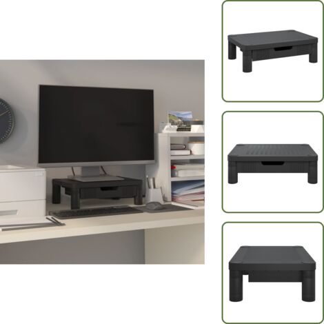 Supporto per computer - vidaXL Supporto per Monitor Nero 43x30,5x13 cm - Supporto per monitor nero