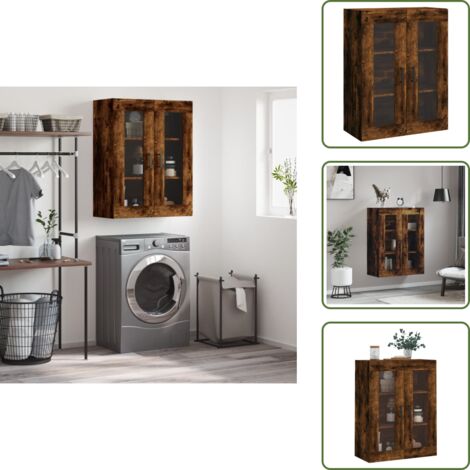 Armadio in legno - vidaXL Mobile a Parete Rovere Fumo 69,5x34x90 cm - Armadio in legno multistrato