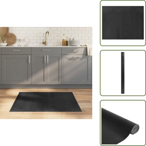 Tappeto antiscivolo - vidaXL Tappeto Rettangolare Grigio 80x100 cm in Bambù - Tappeto naturale